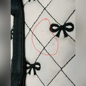Luv Betsey By Betsey Johnson Pink Black Large Bag Bows Tote Quilted Y2K‎ Quirky thumbnail 7