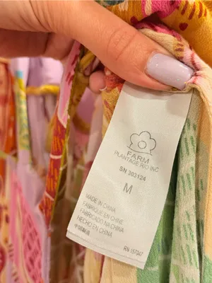 Farm Rio Beaks & Bananas Maxi Wrap Dress Tropical Vacation Midi Size M thumbnail 12