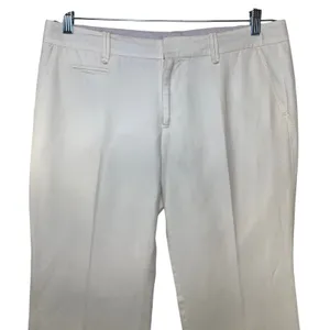 Gap Hip Slung Fit Trousers Off-white‎ Cotton Linen Wide Leg Pants 8 Regular thumbnail 4