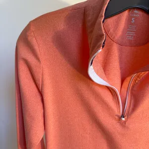 Rhoback Long Sleeve Quarter-Zip Pullover in‎ Coral thumbnail 9