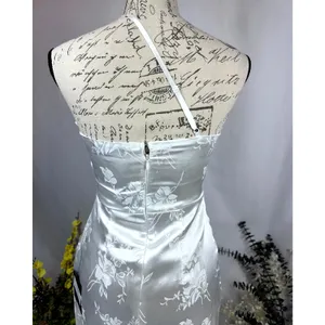 Lulu's On the Dance floor White Jacquard Fringe One-Shoulder Midi Dress XS thumbnail 12