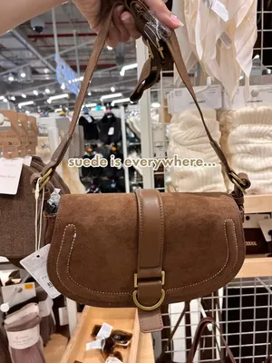 Primark NWT Brown faux Suede Saddle Crossbody Bag thumbnail 1