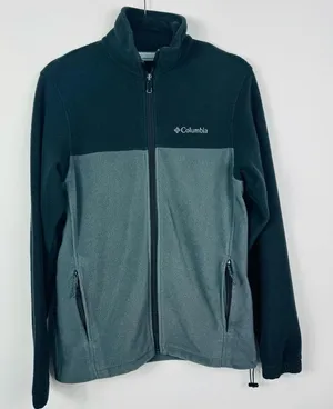 Columbia Women's Full Zip Fleece Jacket Black/Gray‎ Size Small thumbnail 1