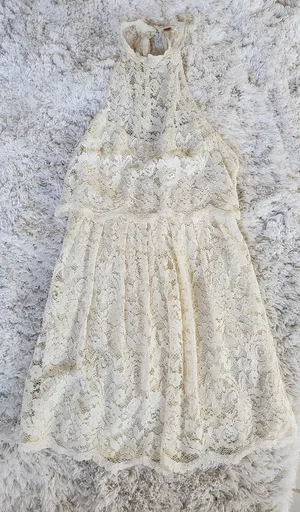 Free People Lace Cream Dress thumbnail 3