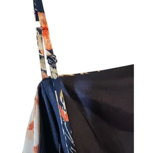 Lulus Navy Blue Pink Floral Asymmetrical High Low Dress Woman Sz XS thumbnail 13