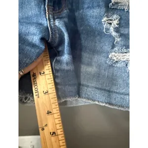 American Eagle High Rise Shortie‎ Distressed Denim Shorts Medium Wash Womens 8 thumbnail 6