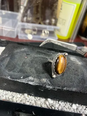 Tigers eye Sterling silver ring Size 8.5 thumbnail 2