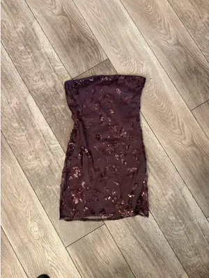 Sequin purple peppermayo mini dress thumbnail 2