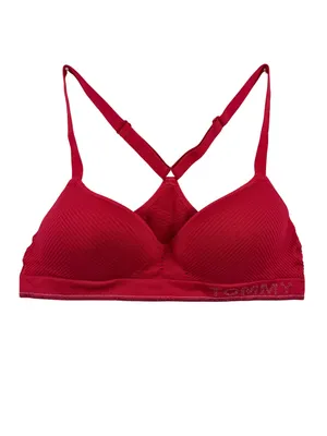 Tommy Hilfiger Red Padded Wirefree Sports Bra Small thumbnail 2