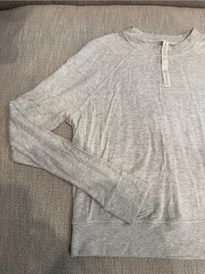 Lululemon Warm Down Crew Heathered Core Ultra Light Grey thumbnail 8