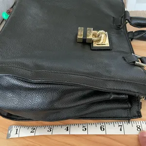 Guess Leather Handbag Black/Coal Top Handle Bag thumbnail 14