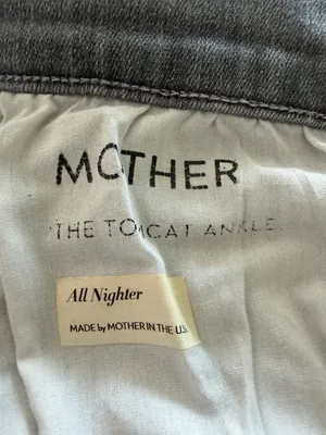 MOTHER The Tomcat Ankle Jeans All Nighter Gray High Rise Straight Size 28 thumbnail 8