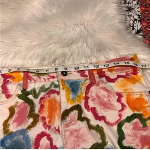 Anthropologie Poppies Handpainted Skirt thumbnail 7