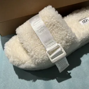 UGG Fluffita White Sheepskin Fluffy Sandals‎ thumbnail 5