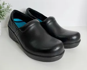 DrScholls Dynamo Work Leather Clog Black 8M Nurse‎ Doctor Slip/Oil Resistant thumbnail 1