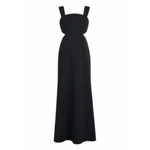 Jill Stuart Square Neck Waist Cut Out Evening Gown Maxi Dress Black Size 4 thumbnail 4