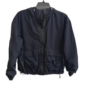 Old Navy Active Windbreaker Women XS Black Gorpcore Hooded Mesh Lined Zip Jacket thumbnail 1