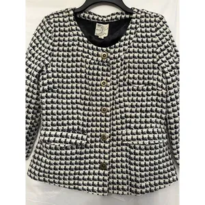 Anthropologie‎ Tulle Tweed Blazer Fitted Jacket Blazer Lined Women’s Size Large thumbnail 2