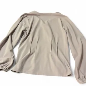 Ann Taylor Light Lilac Pleated V-Neck Top Size Large thumbnail 2