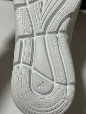 adidas Women’s White Knit Athletic Sneakers - Cloudfoam Flex thumbnail 4