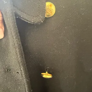 ZARA WOMAN Black Military Style Double-Breasted Peacoat with Gold‎ Buttons thumbnail 4