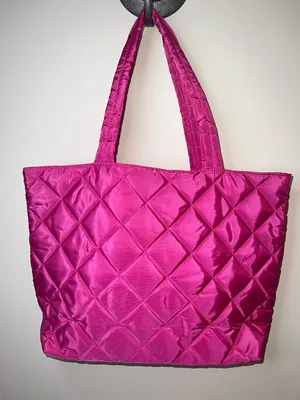 Juicy Couture Hot Pink‎ Quilted Tote Bag NWT Barbiecore Y2K Shoulder Bag thumbnail 7