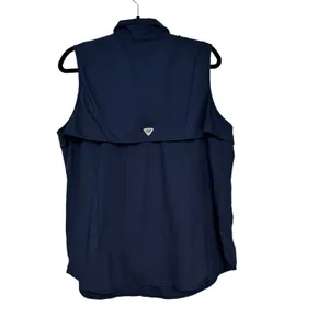 Columbia PFG Tamiami Sleeveless Fishing Shirt Navy‎ Blue Womens 1X FW7157 thumbnail 7