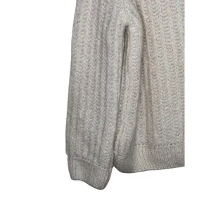 Zara‎ Women's Sweater Shawl Chunky Snap Buttons Long Sleeve Cream Sz. 13-14 thumbnail 7