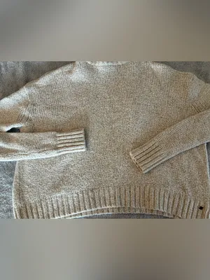 Cozy Mock Neck Women's American Eagle Sweater in Light Beige Size X-Small thumbnail 4