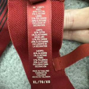 NWT Skims Plunge Bralette Brick Red Cotton Blend Women's XL thumbnail 5