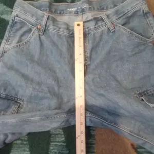 Old Navy Mid Rise Baggy Cargo Wide Leg Barrel Womens Size 12 thumbnail 5
