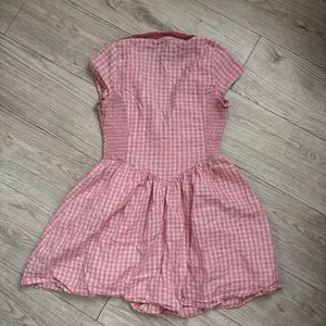 Gingham white and pink dress #cottagecore Size M thumbnail 2