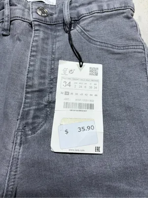 Zara NWT super elastic Gray High-Rise Jeans 2 thumbnail 4