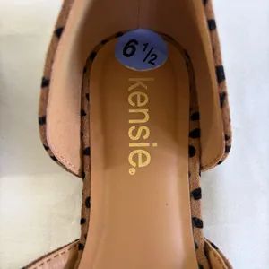 Kensie Gaby Leopard Cheetah Print‎ d'Orsay Pointed Toe Flats Tan Black 6.5M thumbnail 8