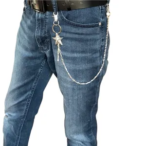 Pentagram Star Cross Pants Chain for Men Women,Jeans Chain,Keys Chain,Biker Wallet Chain,Streetwear Punk Hip Hop Unisex Style thumbnail 6