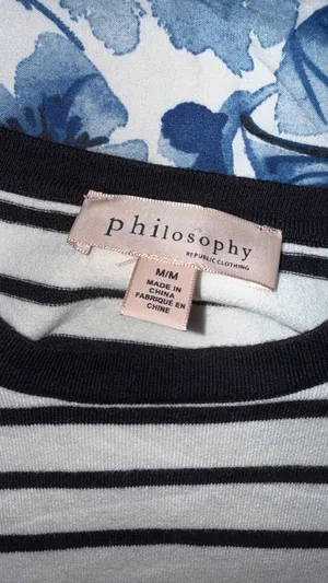 Philosophy Striped Sweater Top thumbnail 2