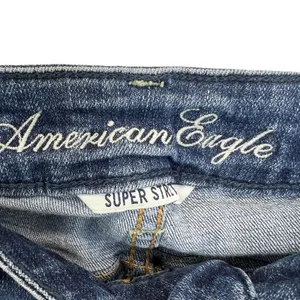 90s American Eagle Distressed Skinny Jeans Blue Sz‎ 4 Super Stretch Denim Grunge thumbnail 5