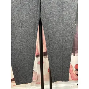 Ann Taylor Mid Rise Gray Fleece Like Trousers Pants Sz M thumbnail 3