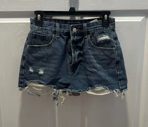 Dark denim jean shorts Blue thumbnail 1