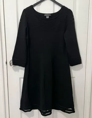 Jessica Howard Textured Black Elegant Dress size XL thumbnail 1