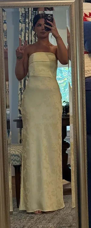 Yellow silk maxi dress Size XS thumbnail 1