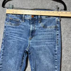 Gap Denim Favorite Jegging‎ Medium Wash Skinny Jeans Raw Hem Size 28 Regular thumbnail 2