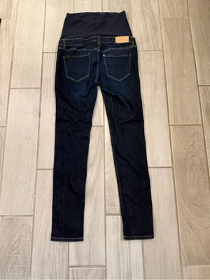 Old Navy Dark Blue Maternity Over-Belly Jeggings thumbnail 5