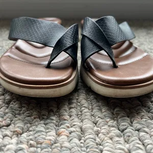 Franco Sarto Darius Black and Brown Women's Sandals thumbnail 6
