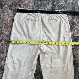 Sonoma Pants M Cream Elastic Waist Cotton Casual Minimalist thumbnail 6