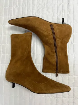 Madewell The Ciel Glove Ankle Boot in Warm Chestnut Brown Size 6.5 thumbnail 4