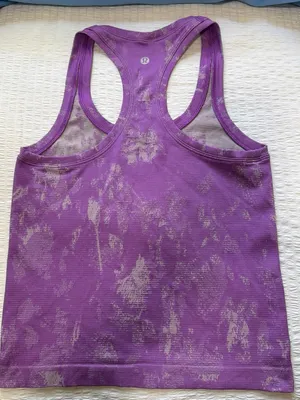 Lululemon Swiftly Tech Racerback Tank Top - Purple Tie Dye / Floral thumbnail 5