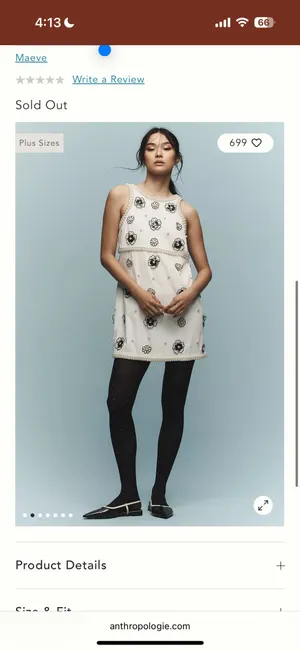 Maeve 3D Embellished Shift Mini Dress thumbnail 2
