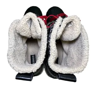 Sorel Tofino Houndstooth Waterproof Snow Boots Women 9 Black White Red Lace thumbnail 8