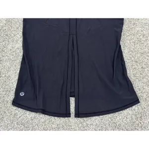 Lululemon All Tied Up Tank Black Open Back Racerback Pima Cotton Top Size S thumbnail 6